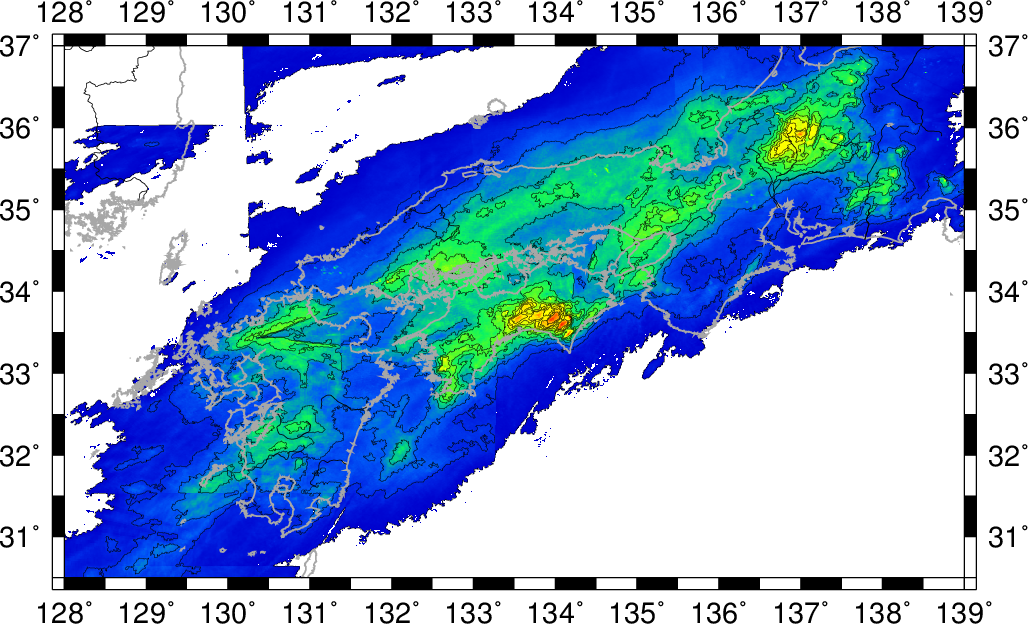 Cumulative precipitation