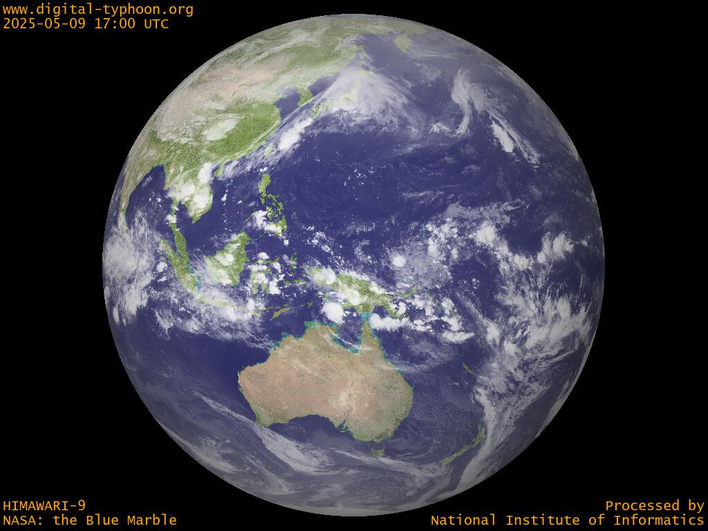 デジタル台風 地球と台風の壁紙画像