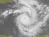 Typhoon Wallpaper Image : Cyclone ZOE : A wallpaper-sized image of Cyclone ZOE at its peak intensity (December 27, 2002 1200UTC)