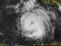 Typhoon Wallpaper Image : Typhoon 200410 (NAMTHEUN) : Typhoon NAMTHEUN crawling westward in south of Honshu (0000 UTC)