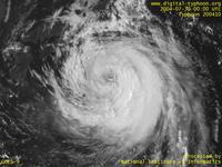 Typhoon Wallpaper Image : Typhoon 200410 (NAMTHEUN) : Typhoon NAMTHEUN which is almost statinoary (0000 UTC)