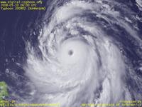 Typhoon Wallpaper Image : Typhoon 200802 (RAMMASUN) : Typhoon 200802 with the eye at the center (06UTC)