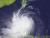 Typhoon Wallpaper Image : Typhoon 200812 (NURI) : Typhoon 200812 passing just off the northern tip of Luzon Island (06 UTC)