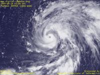 台風壁紙画像：2009年台風14号（チョーイワン｜CHOI-WAN）：発達しつつ北マリアナ諸島に接近する台風200914号（12時JST）