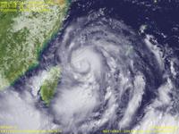 Typhoon Wallpaper Image : Typhoon 201312 (TRAMI) : 宮古島付近を通過して東シナ海を進む台風201312号（11時JST）