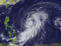 台風壁紙画像：2014年台風20号（ヌーリ｜NURI）：急速に発達して眼もはっきりしてきた台風201420号（12時JST）