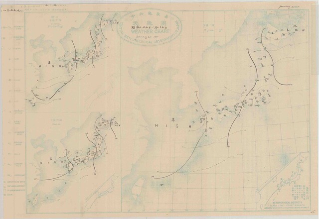 デジタル台風：八甲田山系雪中行軍と、旭川で－41度 - 過去の天気図
