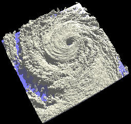 An image of typhoon in 3D.