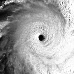 The Eye of Cyclone ZOE from GMS502122721VIS; 275km in Width