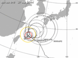 気象庁：台風予想進路図