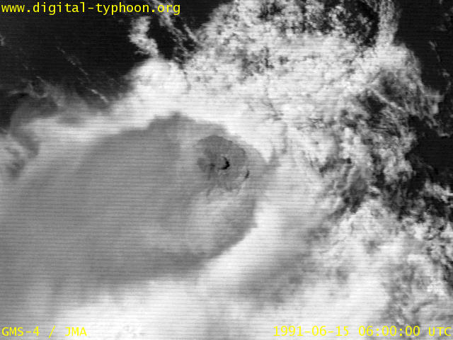 Visible image of Himawari-4 just after the eruption of Mt. Pinatubo