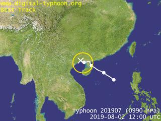 Typhoon 201907 : 2019-08-02 12:00 (UTC)